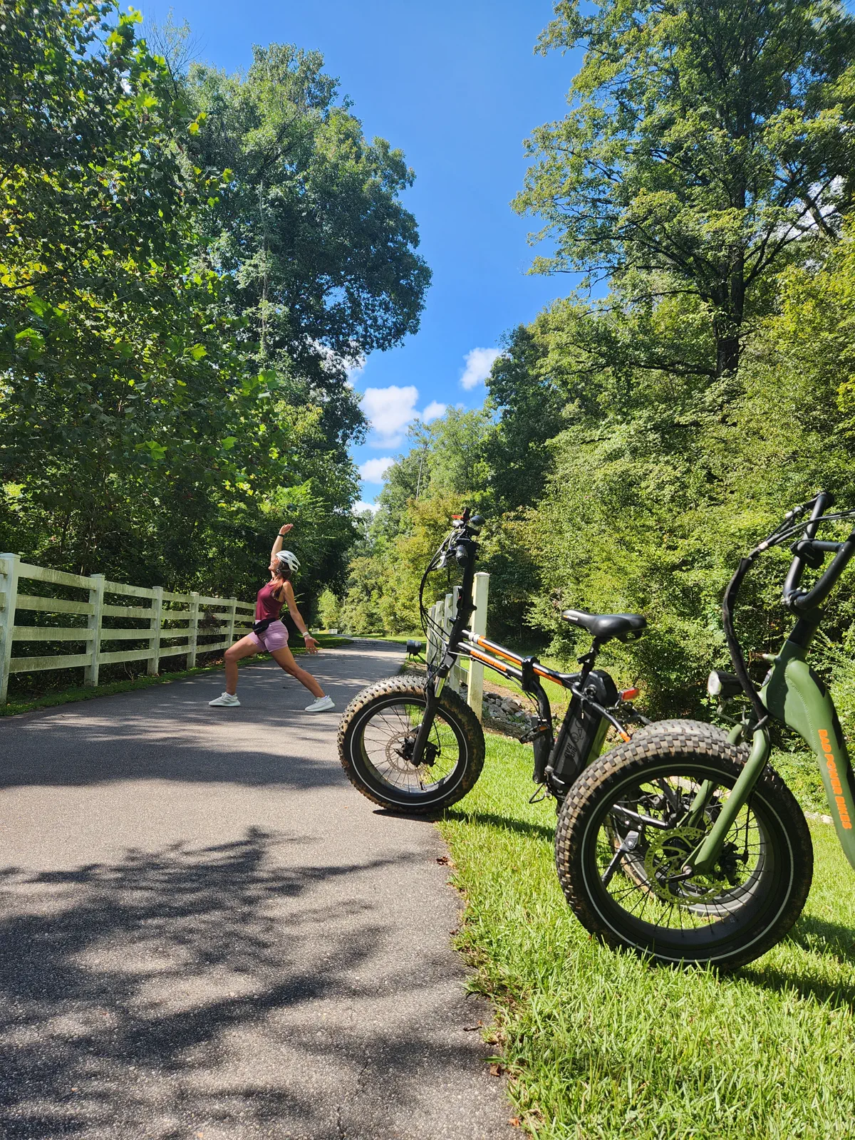 Triangle Adventures guests riding e-bikes