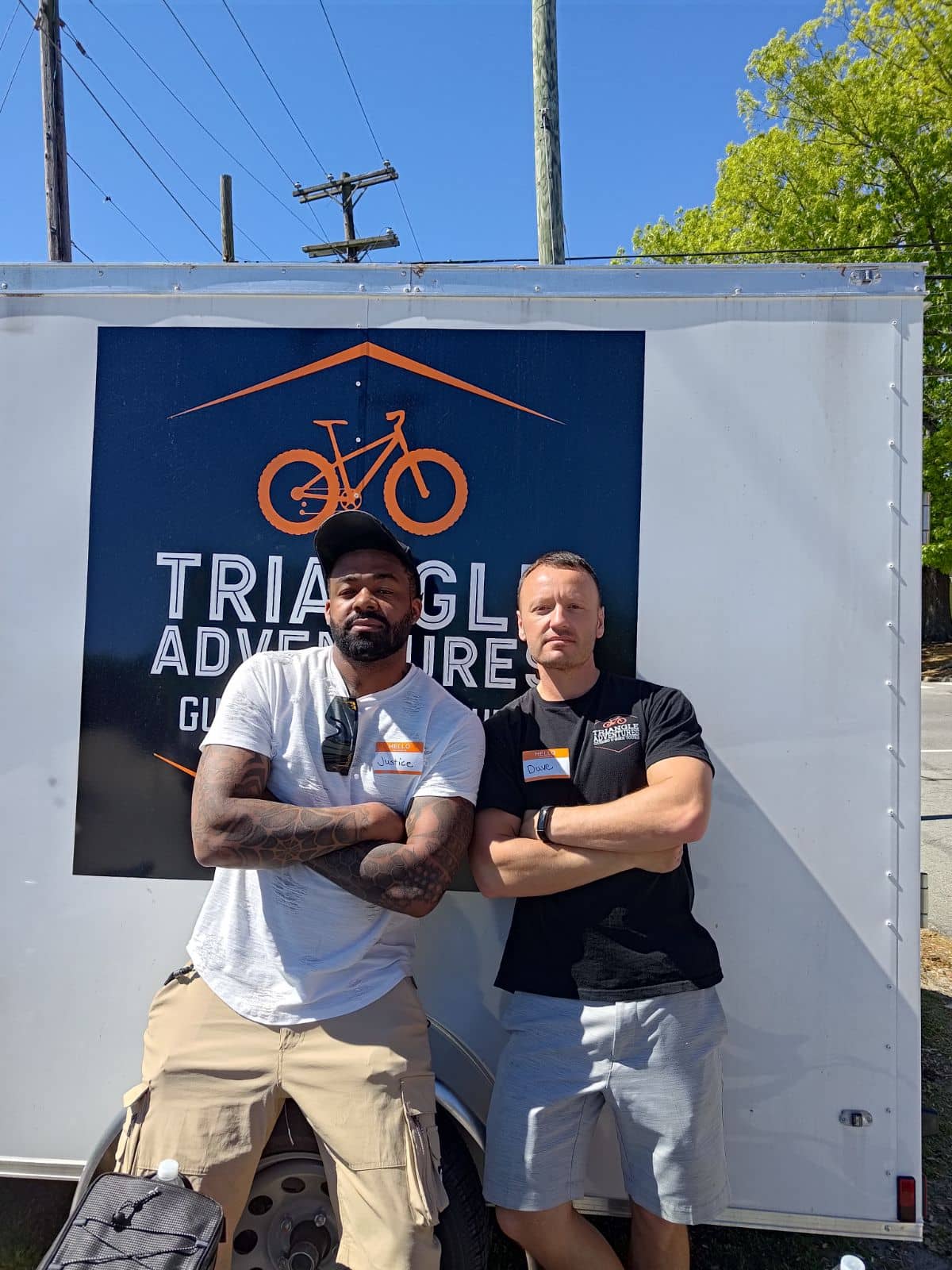 Guests riding e-bikes on a Triangle Adventures tour